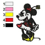 Minnie Mouse Embroidery Design 07